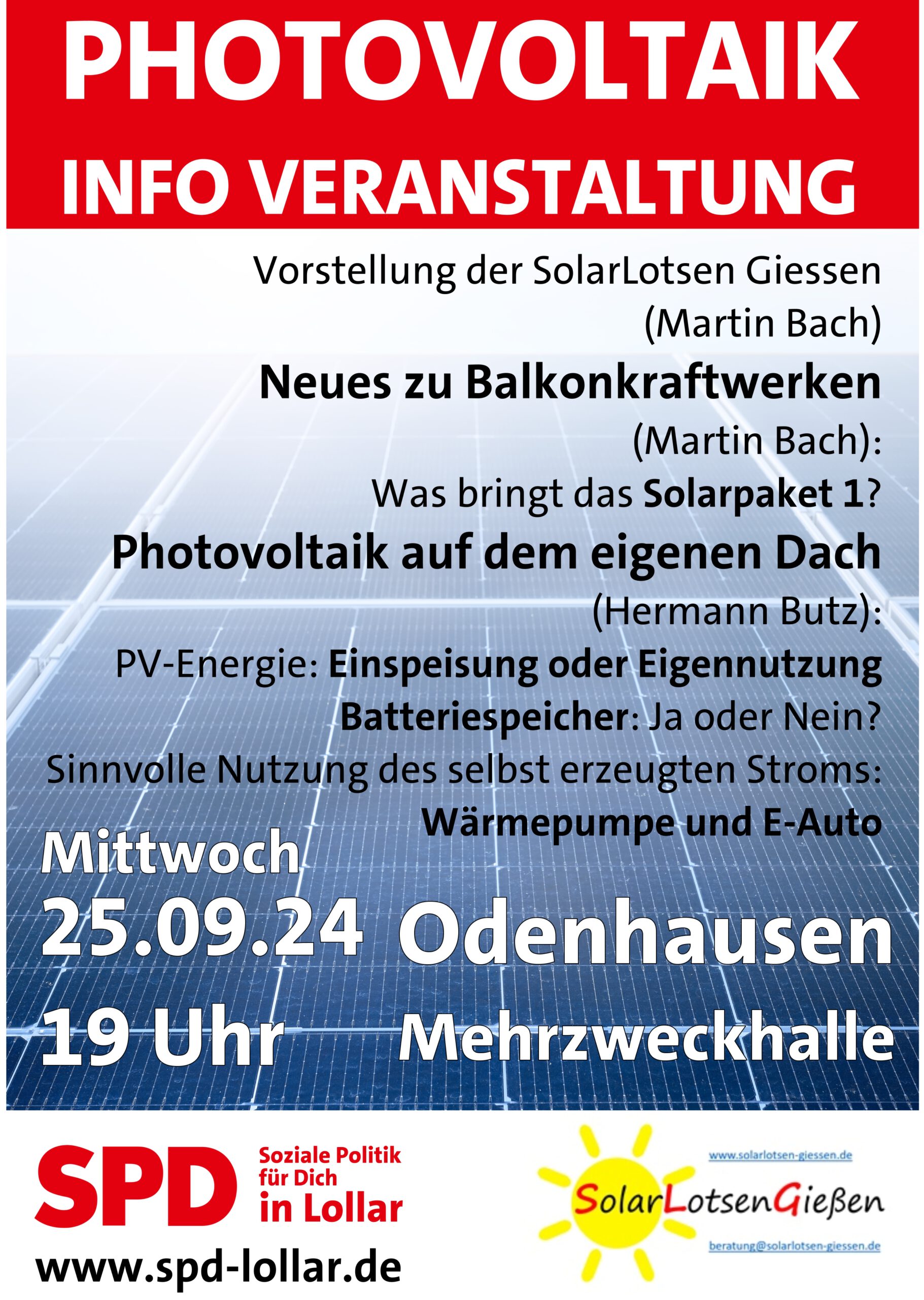 Read more about the article Photovoltaik Info Veranstaltung